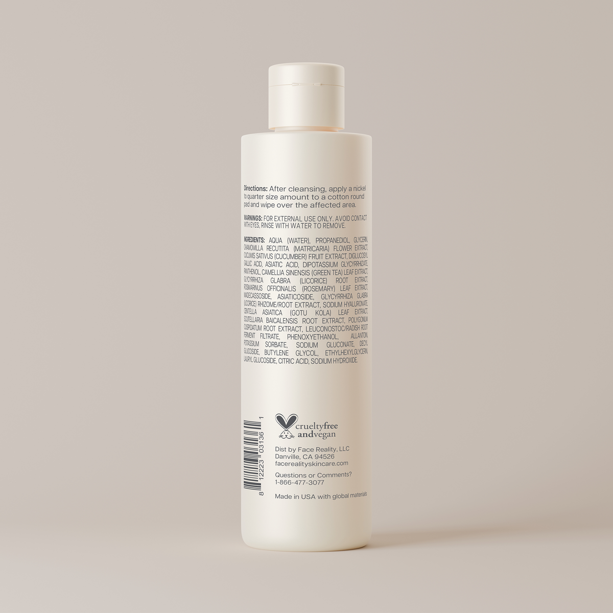 Soothing Radiance Toner — back